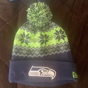 Snow flake Seahawks beanie